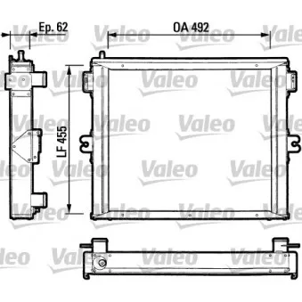Radiateur, refroidissement du moteur VALEO 811063 pour IVECO ZETA 79-12 V - 116cv