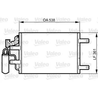 Condenseur, climatisation VALEO 814014 pour OPEL MERIVA 1.3 CDTI - 69cv