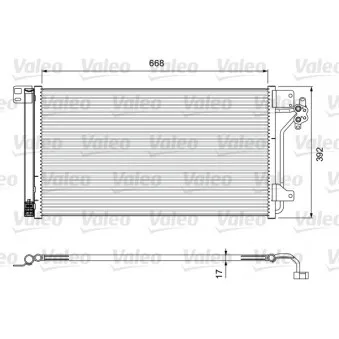 Condenseur, climatisation VALEO 814015 pour VOLKSWAGEN TRANSPORTER - COMBI 3.2 V6 4motion - 235cv