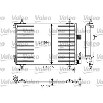 Condenseur, climatisation VALEO 814066 pour OPEL CORSA 1.2 Twinport - 80cv