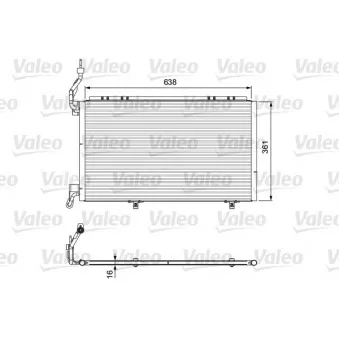 Condenseur, climatisation VALEO 814076 pour FORD FIESTA 1.6 ST200 - 200cv