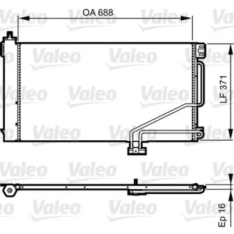 Condenseur, climatisation VALEO 814186
