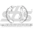 sbs 18492747368 - Jeu de mâchoires de frein, frein de stationnement