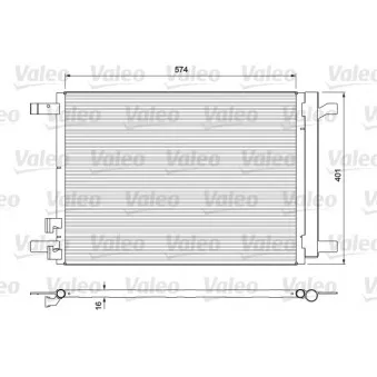 Condenseur, climatisation VALEO 814375 pour VOLKSWAGEN PASSAT 2.0 TDI 4motion - 150cv
