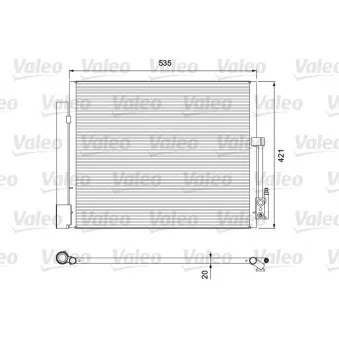 Condenseur, climatisation VALEO 814382 pour OPEL MERIVA 1.4 ecoFlex - 120cv