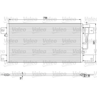 Condenseur, climatisation VALEO 815064 pour SCANIA P,G,R,T - series P 380 - 380cv