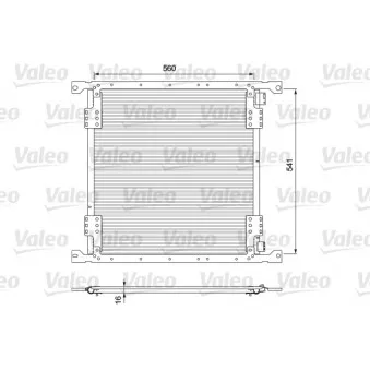 Condenseur, climatisation VALEO 815088 pour DAF XG+ 2628 B, 2629 B - 279cv