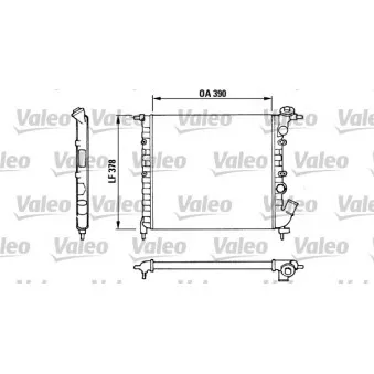Radiateur, refroidissement du moteur VALEO 816655 pour RENAULT CLIO 1.2 - 54hp