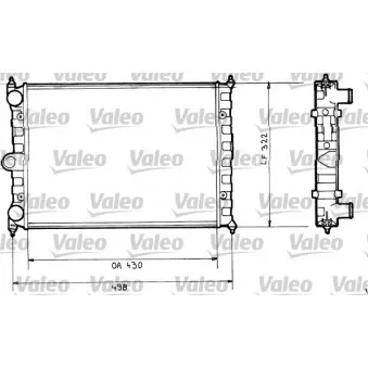 Radiateur, refroidissement du moteur VALEO 816703 pour VOLKSWAGEN POLO 1.3 G40 - 115cv