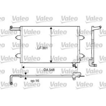 Condenseur, climatisation VALEO 816910 pour VOLKSWAGEN GOLF 1.9 SDI - 64cv