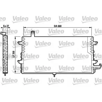 Condenseur, climatisation VALEO 817020 pour VOLKSWAGEN PASSAT 1.8 - 90cv
