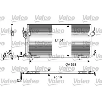 Condenseur, climatisation VALEO 817229 pour CITROEN XSARA 1.5 D - 57cv