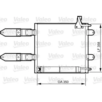 Condenseur, climatisation VALEO 817247 pour VOLKSWAGEN POLO 1.4 D - 48cv