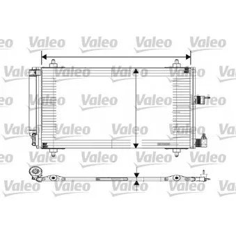 Condenseur, climatisation VALEO 817508 pour PEUGEOT PARTNER 2.0 HDI 4x4 - 90cv