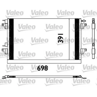 Condenseur, climatisation VALEO 817568 pour RENAULT LAGUNA 1.6 LPG - 107cv