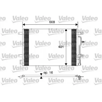 Condenseur, climatisation VALEO 817569 pour AUDI A4 1.8 T quattro - 150cv