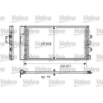 Condenseur, climatisation VALEO OEM 51763472