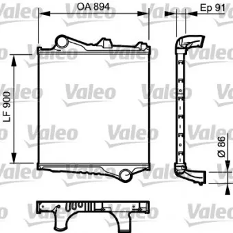 Intercooler, échangeur VALEO 817774 pour VOLVO FH12 FH 12/460 - 460cv