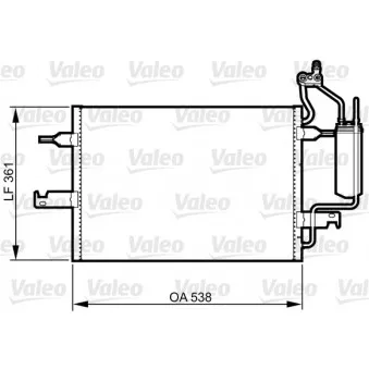 Condenseur, climatisation VALEO 817798 pour OPEL MERIVA 1.4 16V Twinport GPL - 90cv