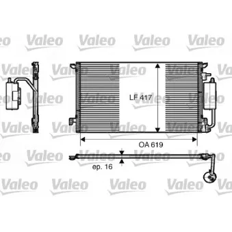 Condenseur, climatisation VALEO 817809 pour OPEL VECTRA 1.9 CDTI - 100cv