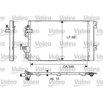 Condenseur, climatisation VALEO 817839 pour OPEL ASTRA 1.6 - 105cv