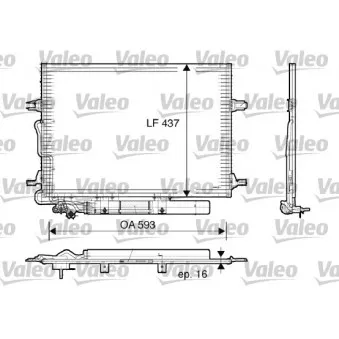 Condenseur, climatisation VALEO 818003 pour MERCEDES-BENZ CLASSE E E 200 Kompressor - 184cv
