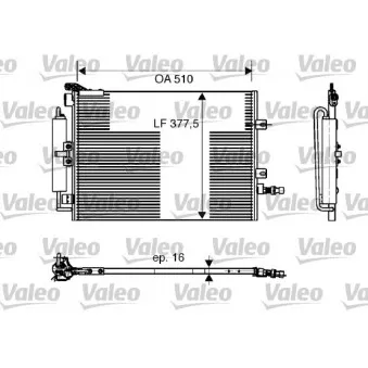 Condenseur, climatisation VALEO 818165 pour RENAULT CLIO 1.5 dCi - 88cv