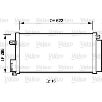 Condenseur, climatisation VALEO 818192 pour OPEL CORSA 1.4 LPG - 90cv