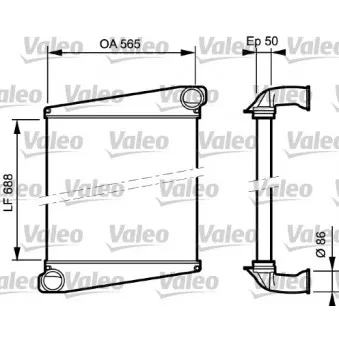 Intercooler, échangeur VALEO 818873 pour IVECO X-WAY FL 220-19 - 220cv