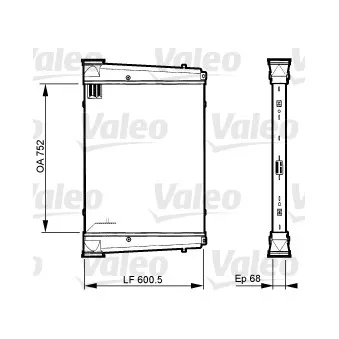 Intercooler, échangeur VALEO 818882 pour MAN LION´S CITY A 20 - 260cv