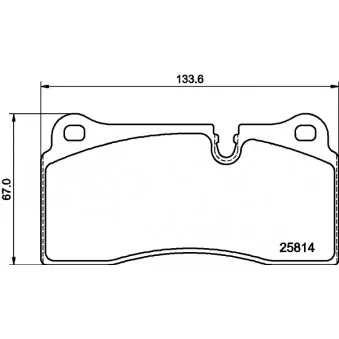Jeu de 4 plaquettes de frein arrière HELLA OEM 8091600