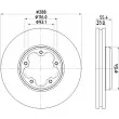 HELLA 8DD 355 133-161 - Jeu de 2 disques de frein avant