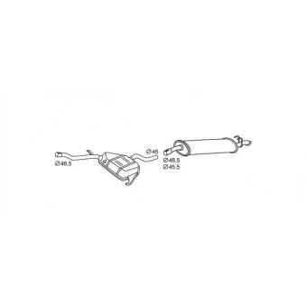 HELLA 8LD 366 031-581 - Silencieux arrière