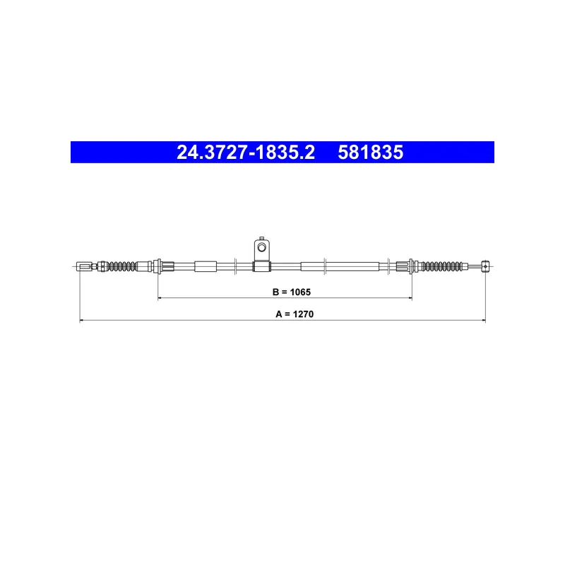 Tirette à câble, frein de stationnement ATE 24.3727-1835.2 - Visuel 1