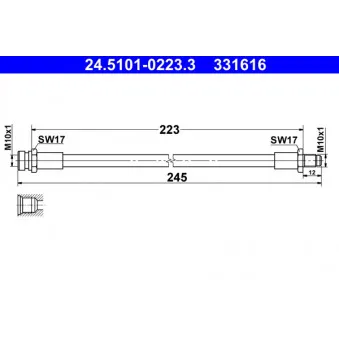 ATE 24.5101-0223.3 - Flexible de frein