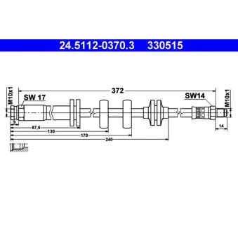 ATE 24.5112-0370.3 - Flexible de frein