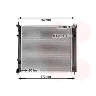 Radiateur, refroidissement du moteur VAN WEZEL 13012716