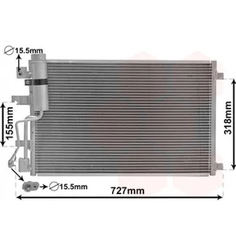 Condenseur, climatisation VAN WEZEL OEM 92100JD71A