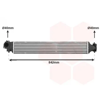 Intercooler, échangeur VAN WEZEL 25014704