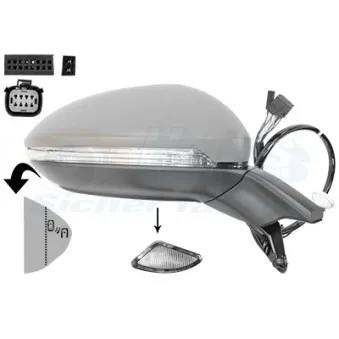 Rétroviseur extérieur VAN WEZEL OEM 5G0857538CGRU