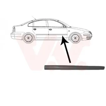 Baguette et bande protectrice, porte avant droit VAN WEZEL [5836404]