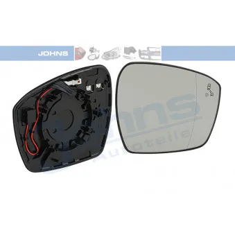 JOHNS 32 76 38-83 - Verre de rétroviseur, rétroviseur extérieur