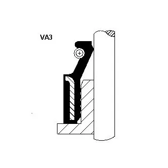 Bague d'étanchéité, tige de soupape CORTECO 49472847