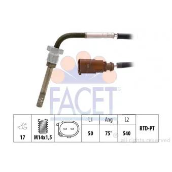 FACET 22.0018 - Capteur, température des gaz