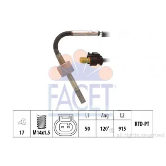 Capteur, température des gaz FACET OEM A0071539128