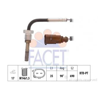 Capteur, température des gaz FACET OEM 48835