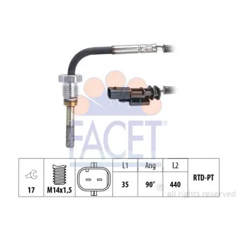 Capteur, température des gaz FACET OEM 31303032