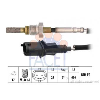 Capteur, température des gaz FACET OEM 55237705