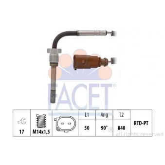 Capteur, température des gaz FACET OEM 03L906088DM