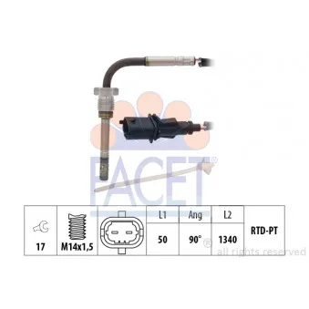 Capteur, température des gaz FACET OEM 55557052